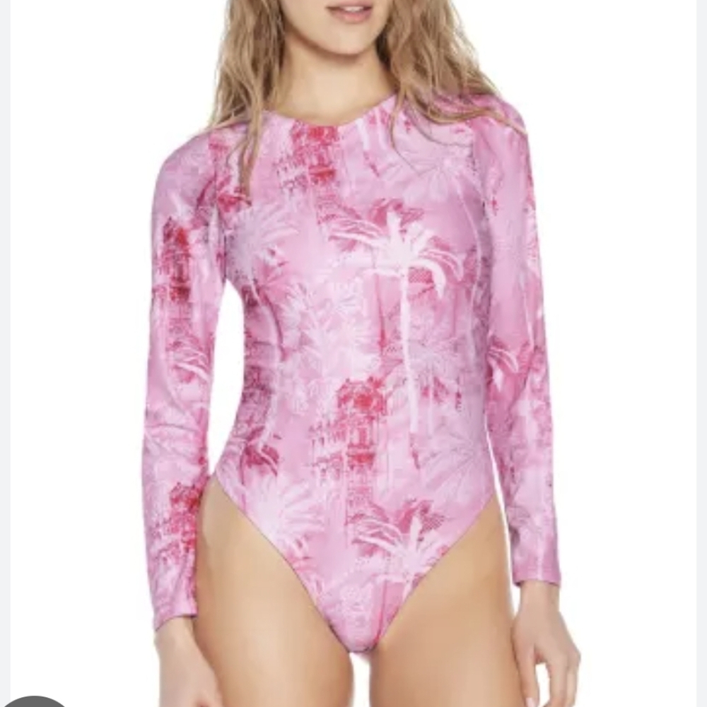 Long-Sleeve Pink One-Piece Paddlesuit Sz.M PHAX NWT